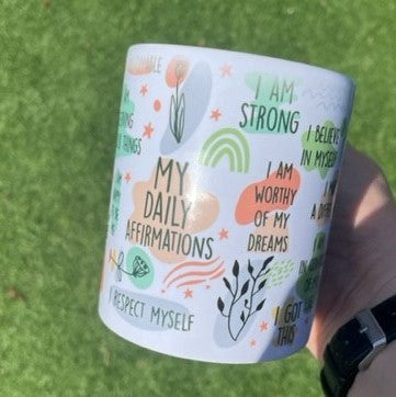 Daily Reminders Coffee Mug, Self Love Mug, Daily Affirmations