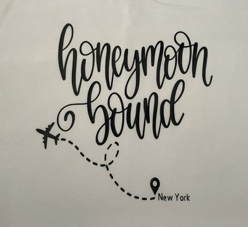 Honeymoon Couples T-shirt - Personalised Couples Honeymoon Destination T-Shirt