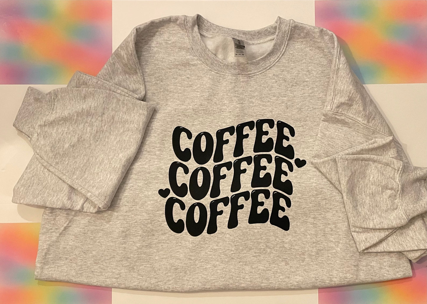 Womens Long Sleeve Jumper - Coffee Coffee Coffee