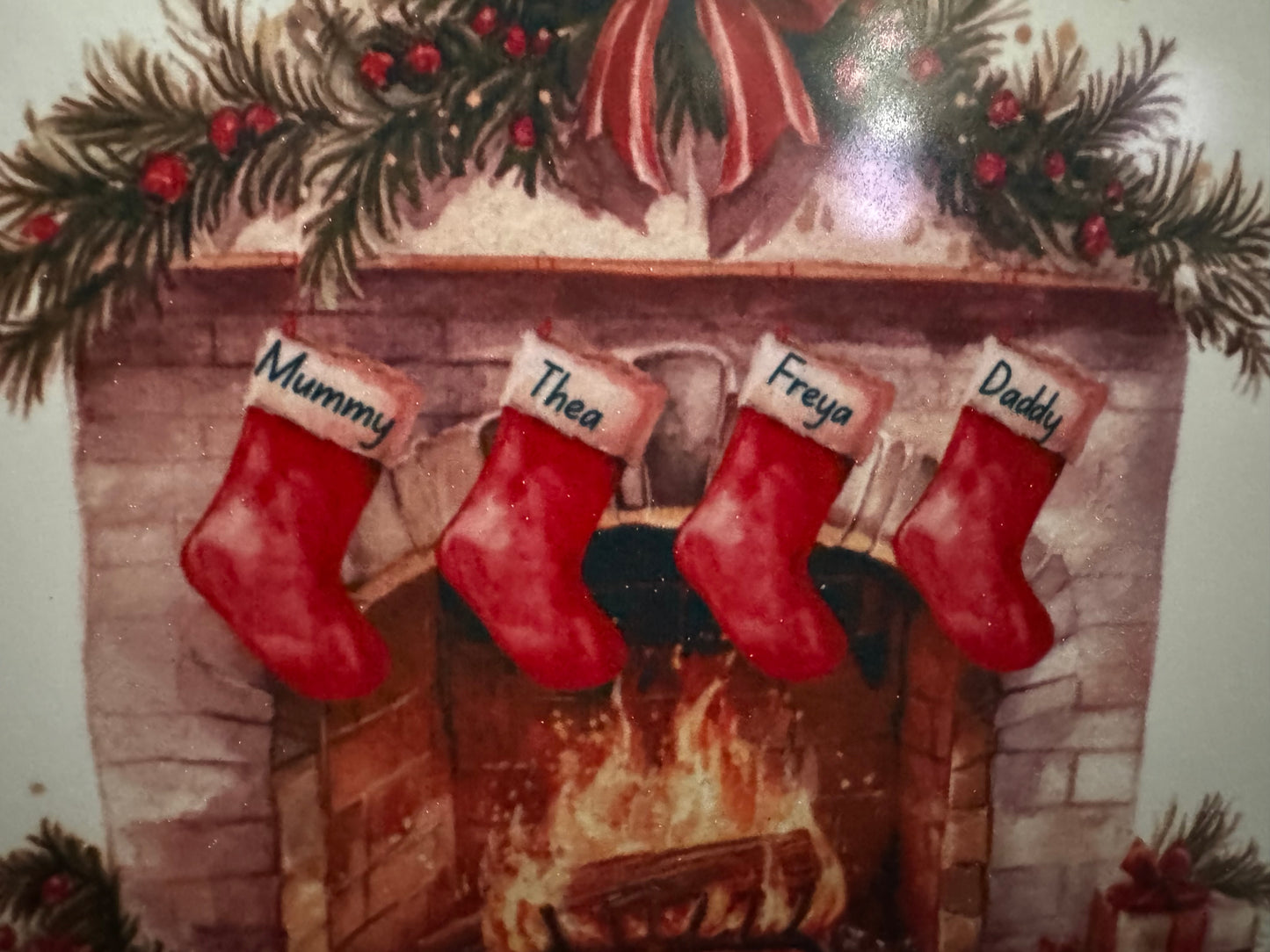 Family Stocking Fire Place Slate - Matt Finish