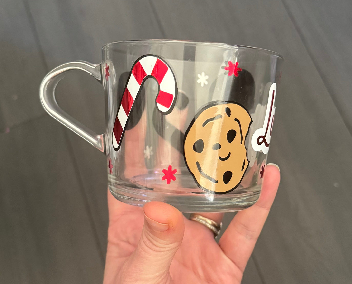 Personalised Christmas Cookie and  Candy Cane Mug