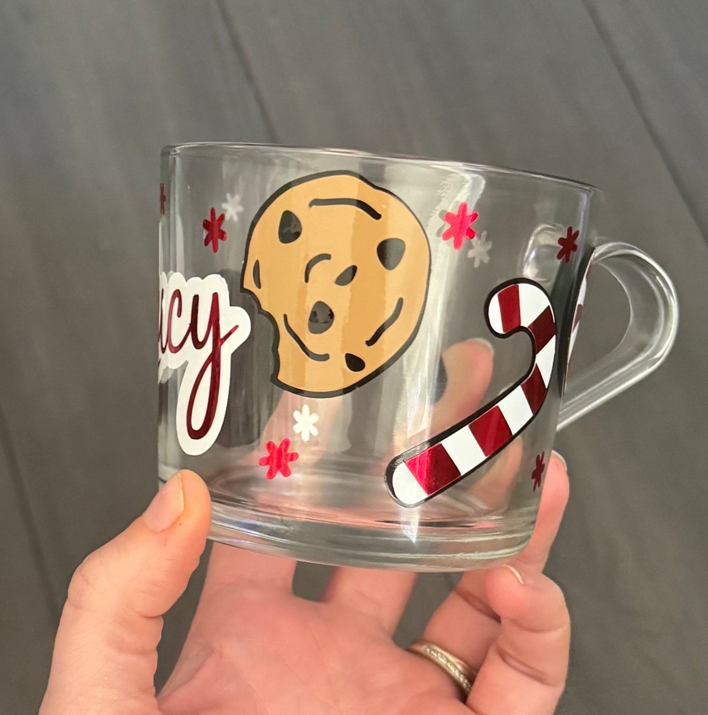 Personalised Christmas Cookie and  Candy Cane Mug