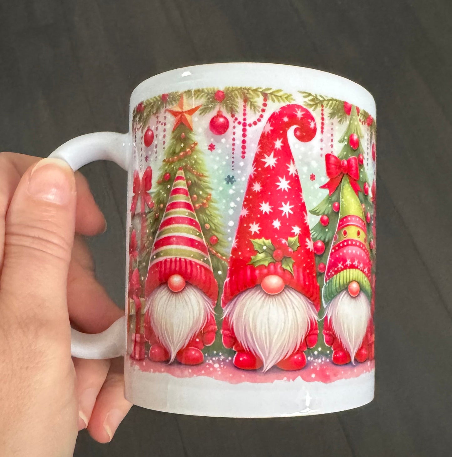 Christmas Gonk Mug - Perfect Choice for the Christmas Period Red and Green
