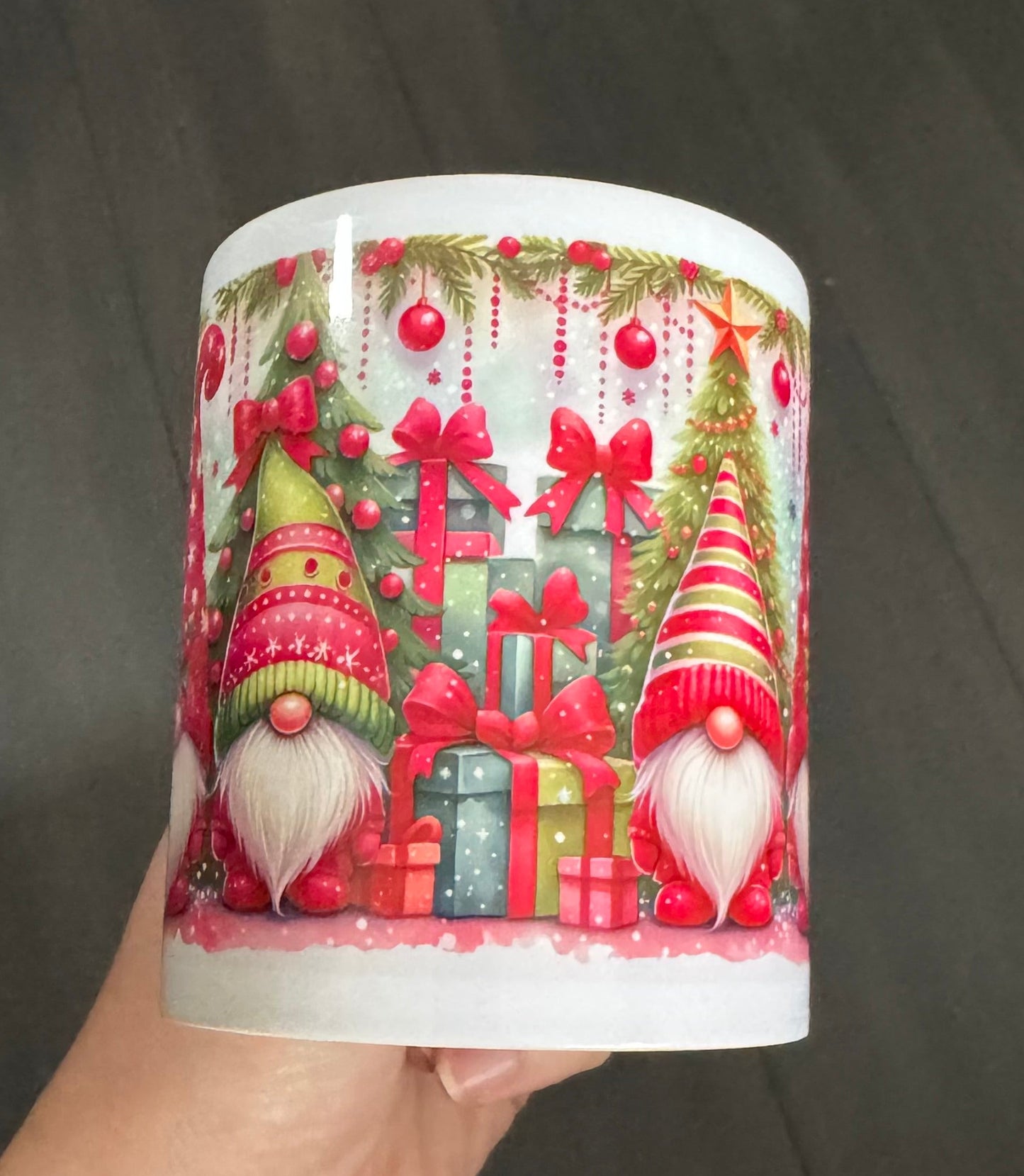 Christmas Gonk Mug - Perfect Choice for the Christmas Period Red and Green