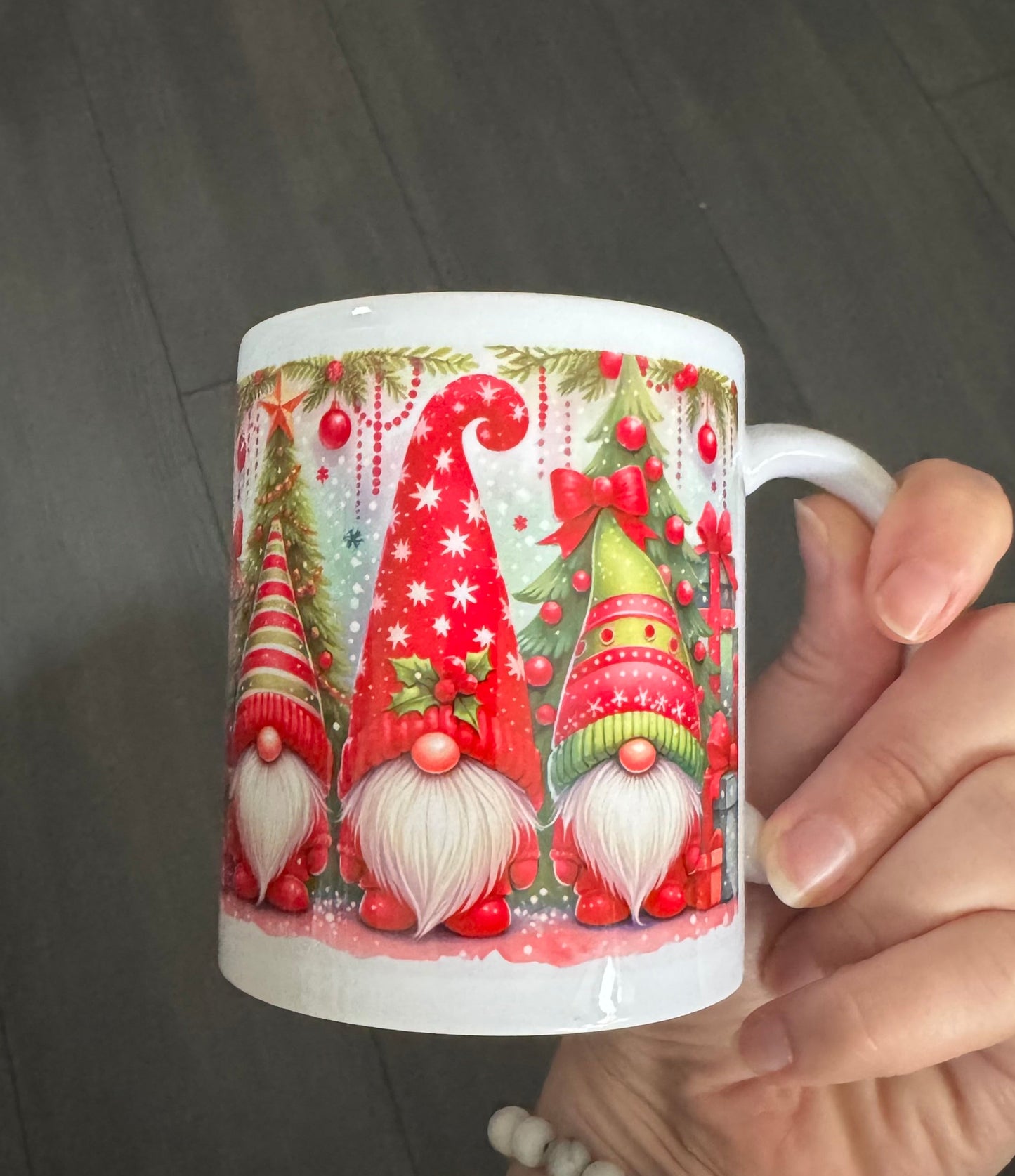 Christmas Gonk Mug - Perfect Choice for the Christmas Period Red and Green