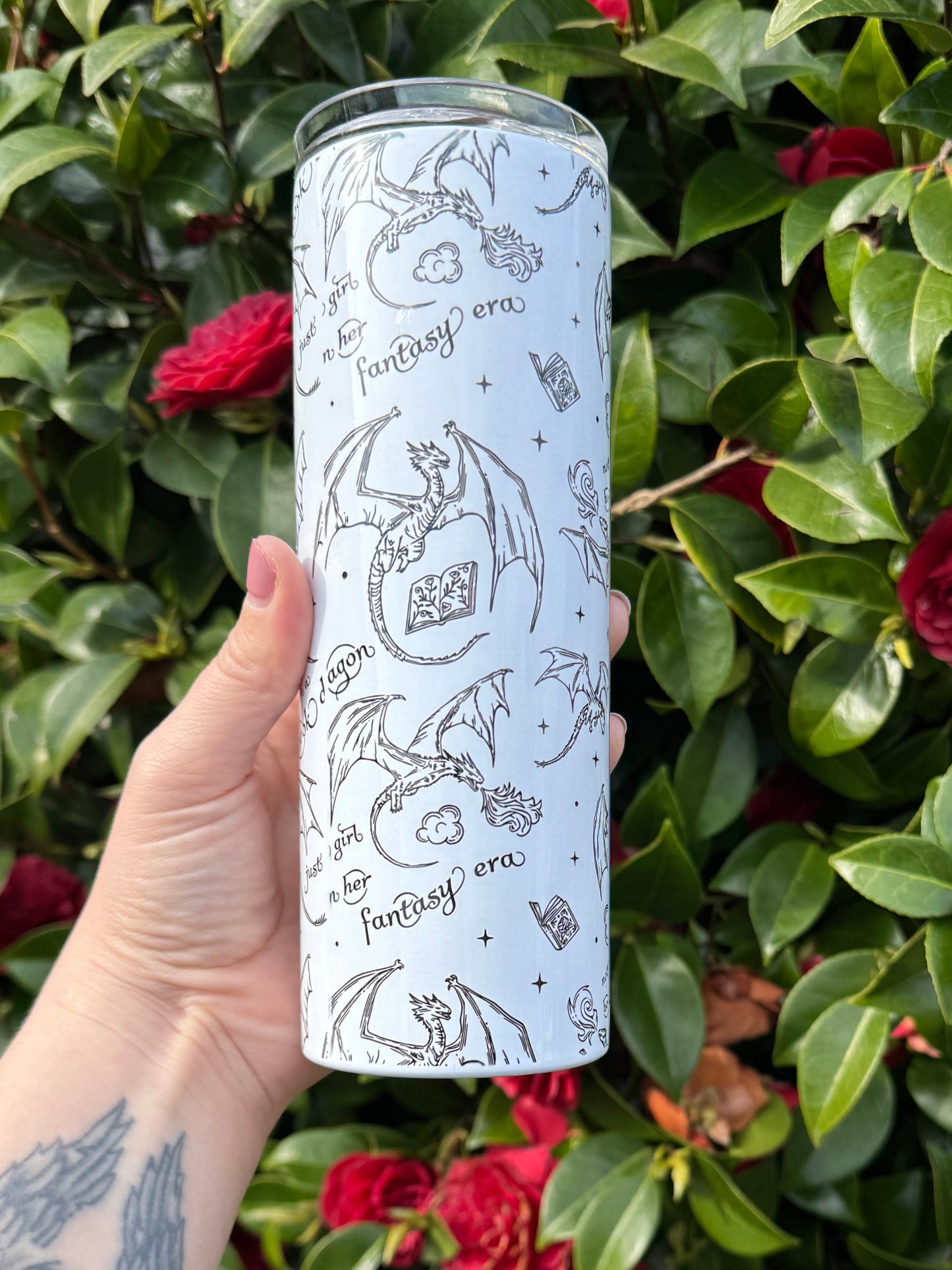 Read Fantasy to Escape Reality - Steel Tumbler with straw