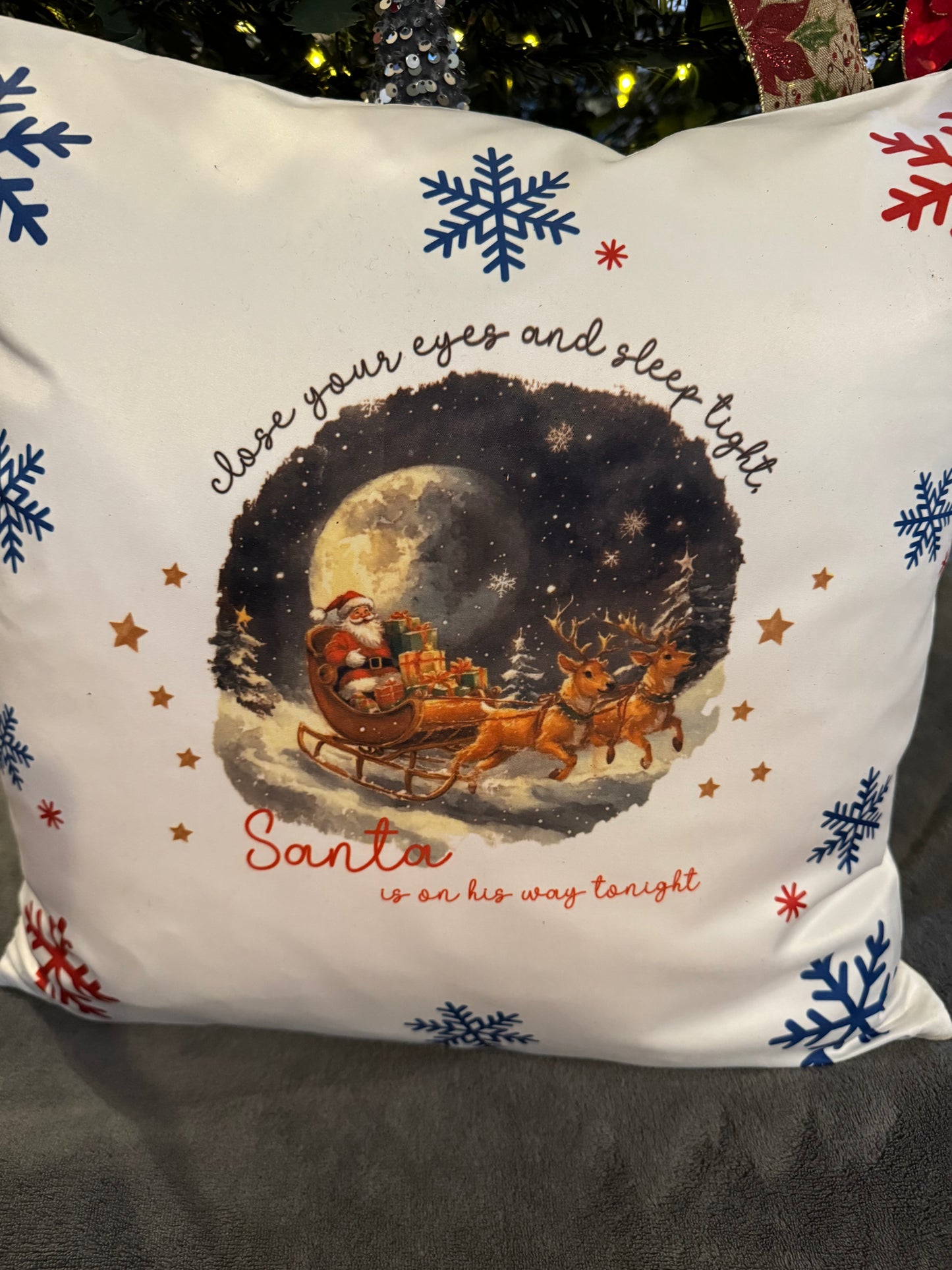 Sleep Tight Santa is Coming Cushion Cover