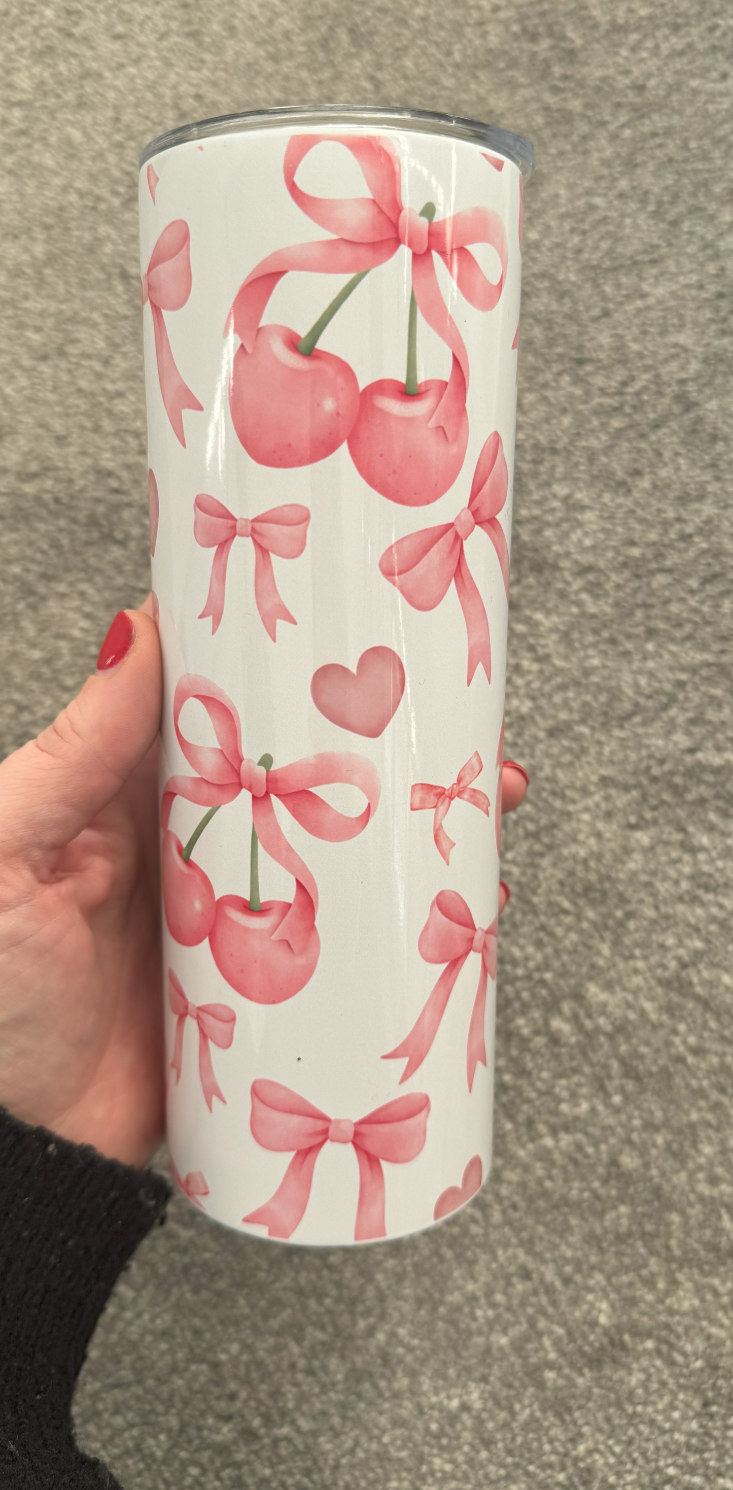 Bow and Cherry Steel Tumbler