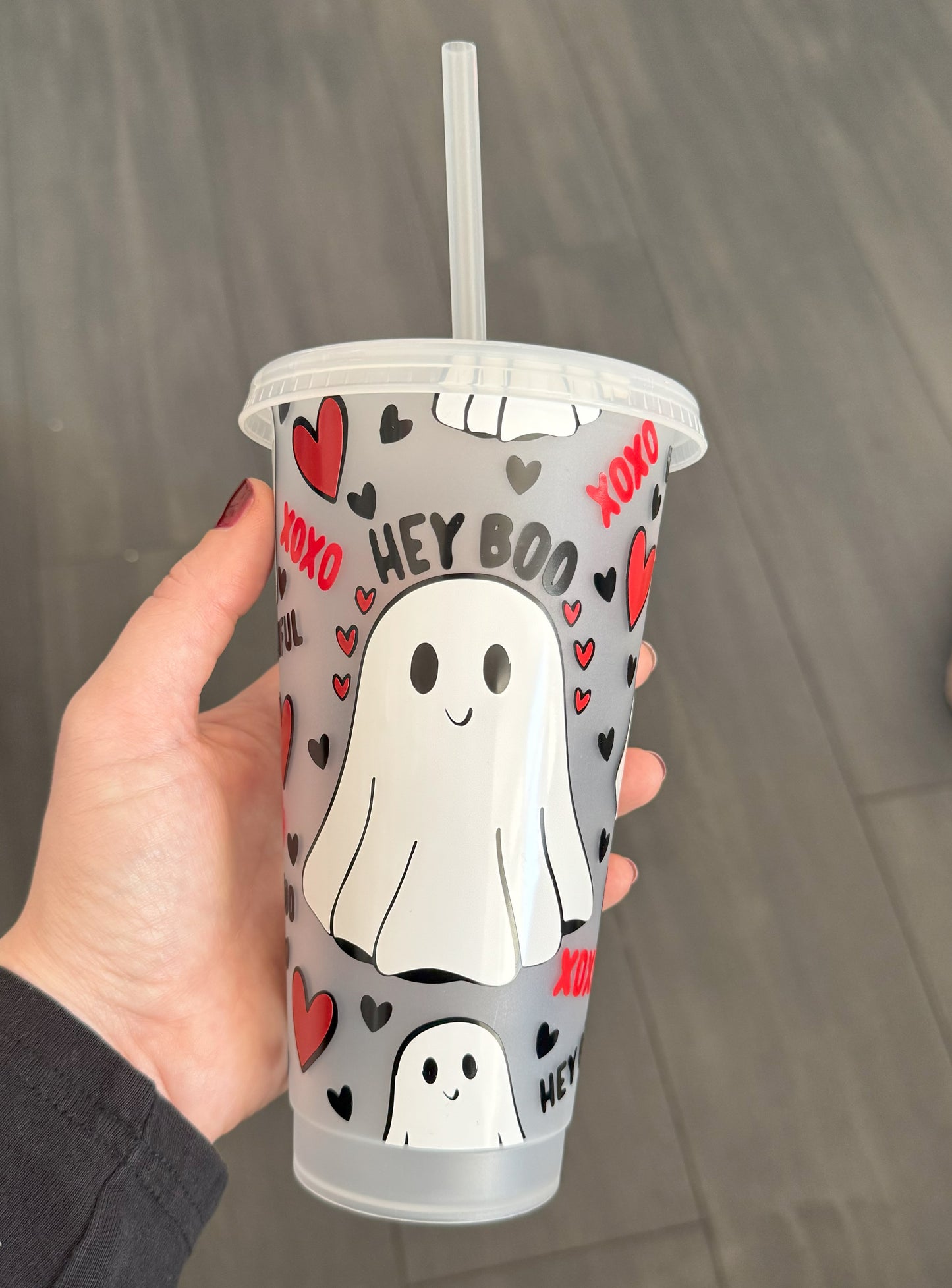 Boo-tiful cold cup with straw