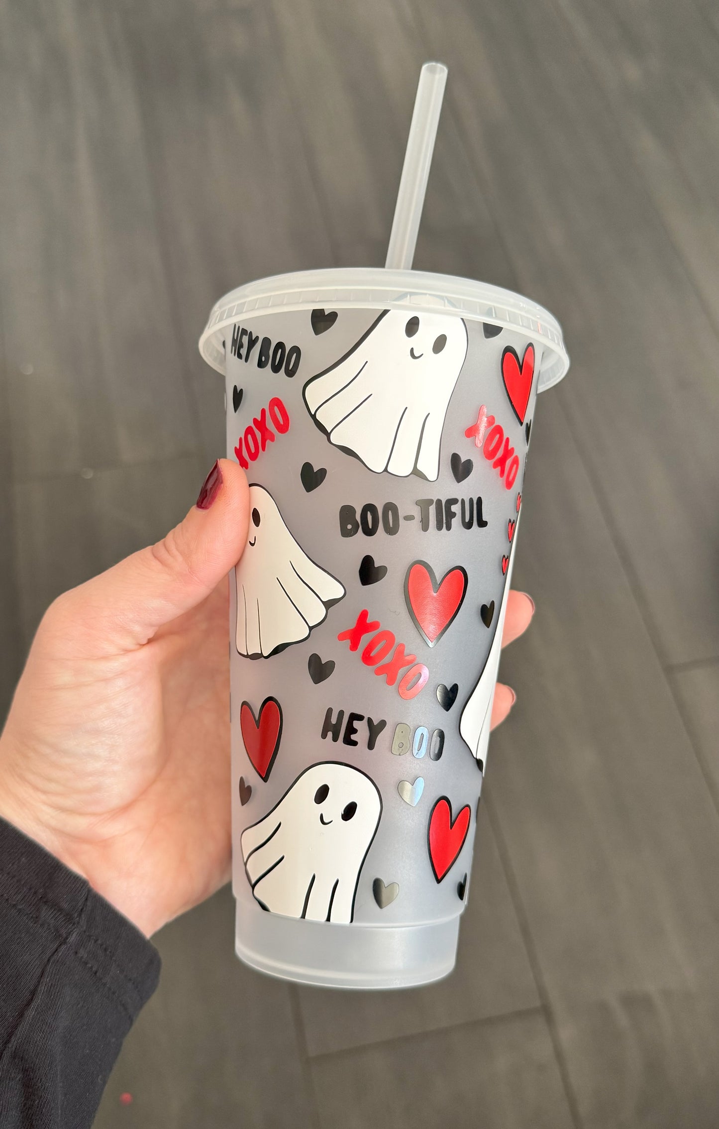 Boo-tiful cold cup with straw