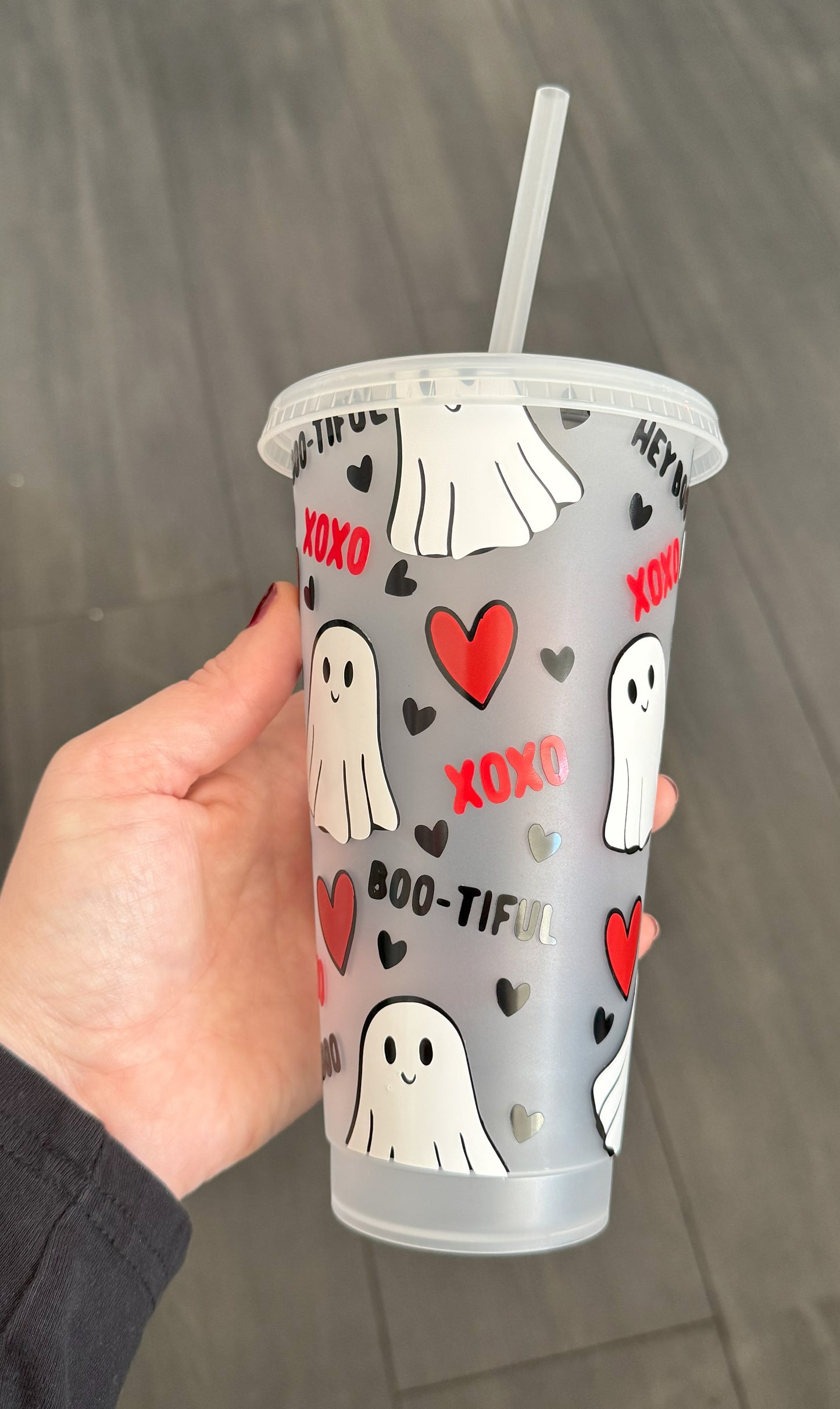 Boo-tiful cold cup with straw