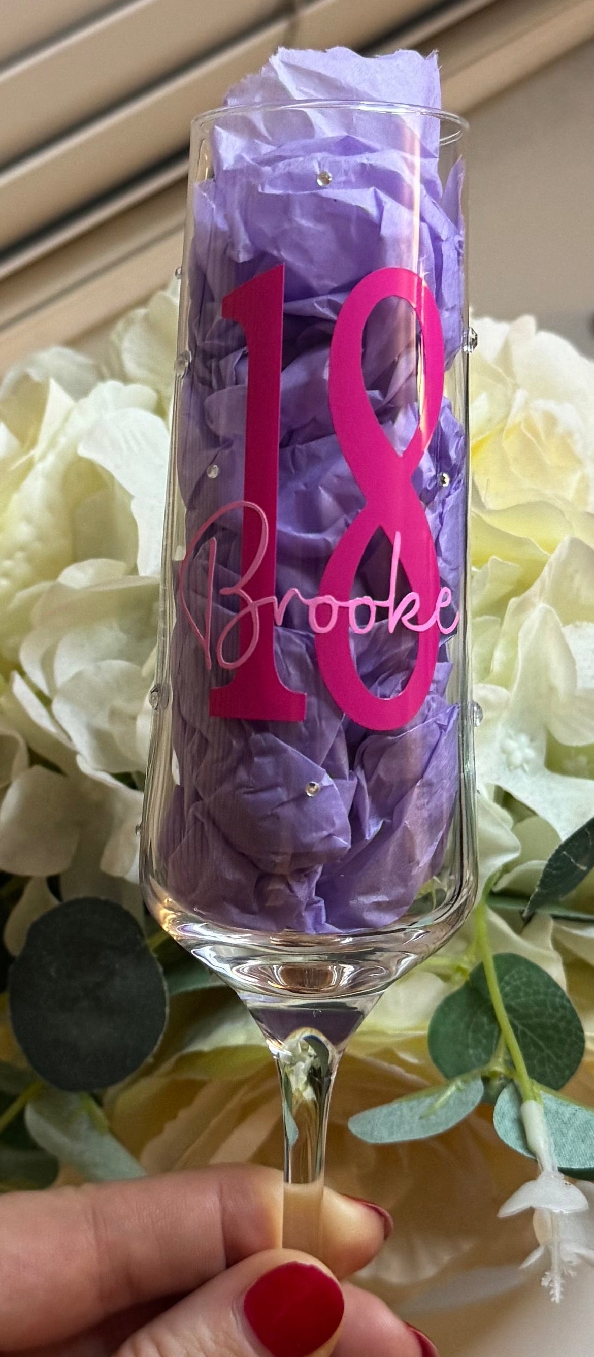 Personalised Birthday Champagne Flutes