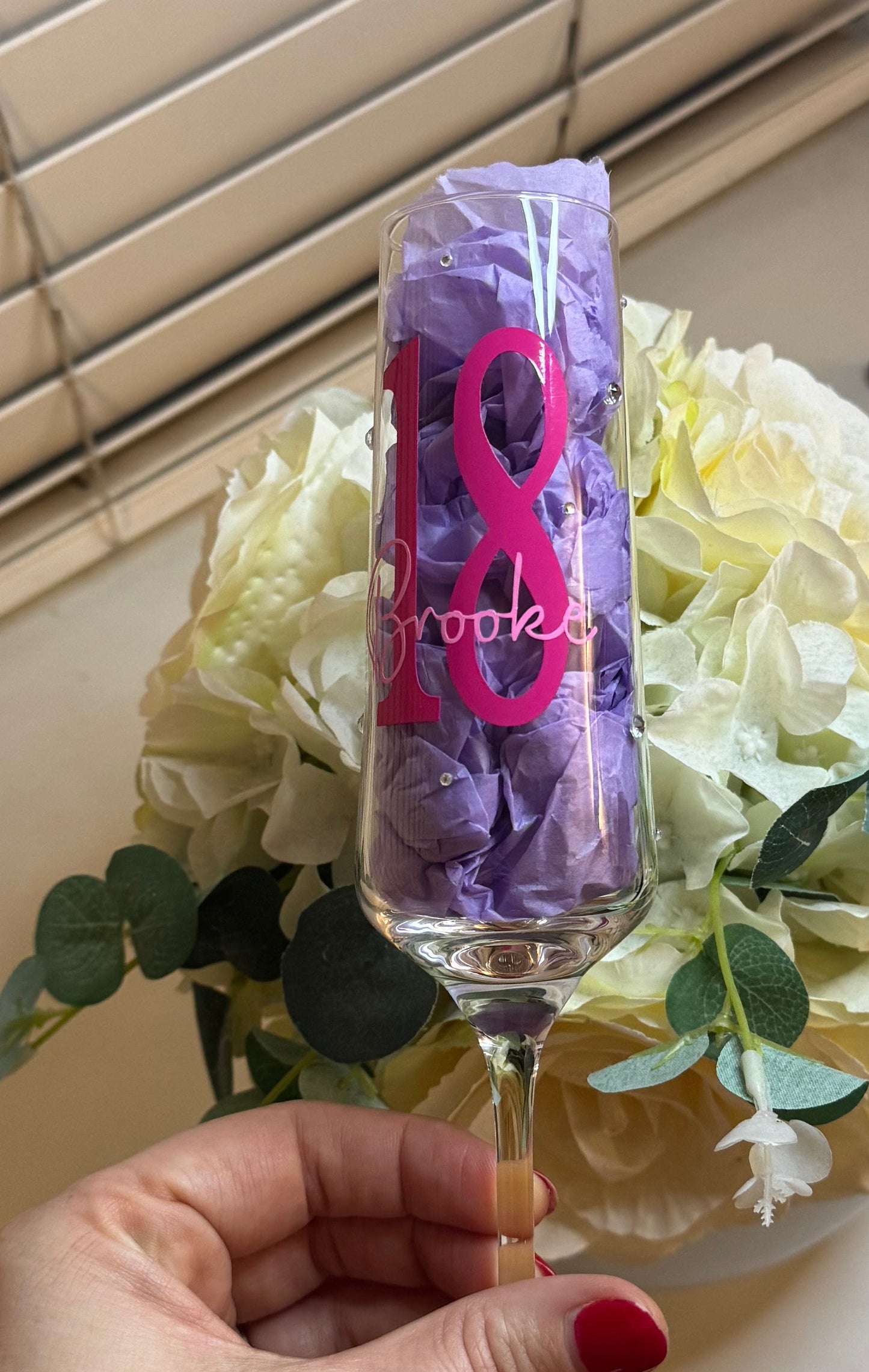 Personalised Birthday Champagne Flutes