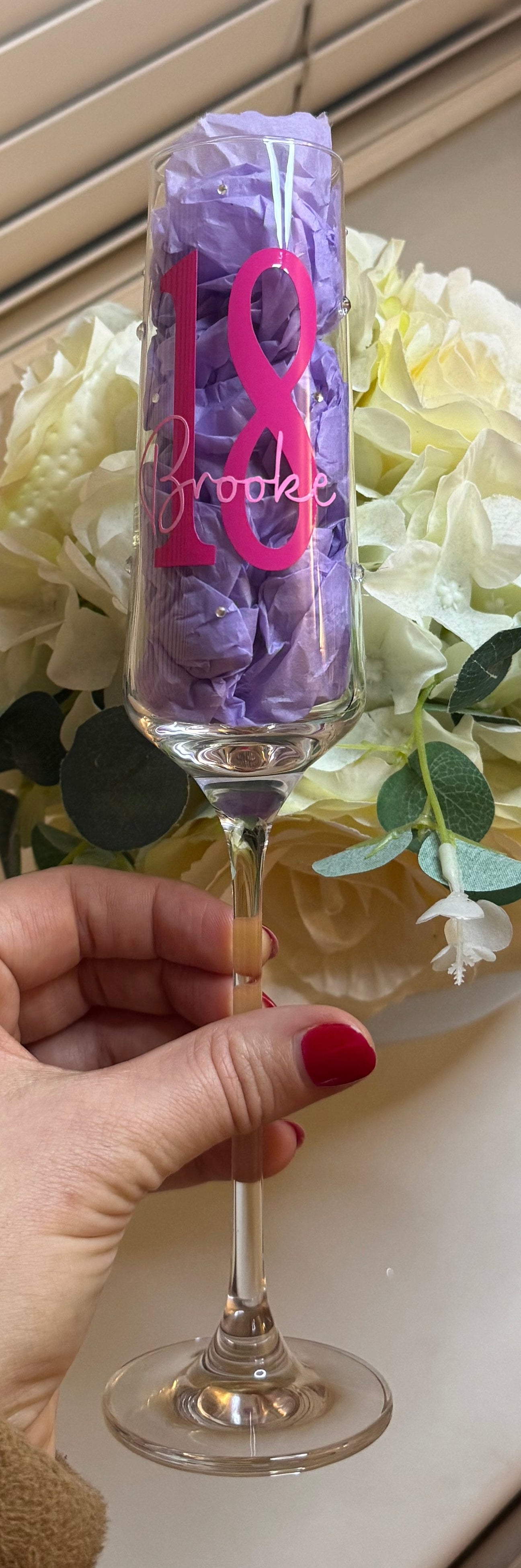 Personalised Birthday Champagne Flutes
