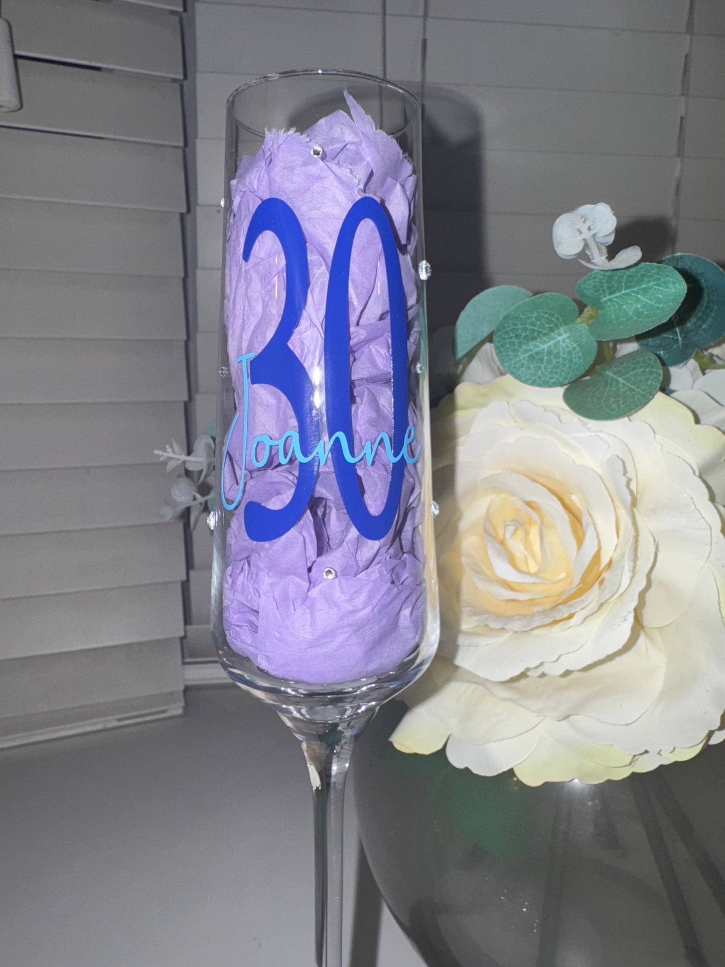 Personalised Birthday Champagne Flutes