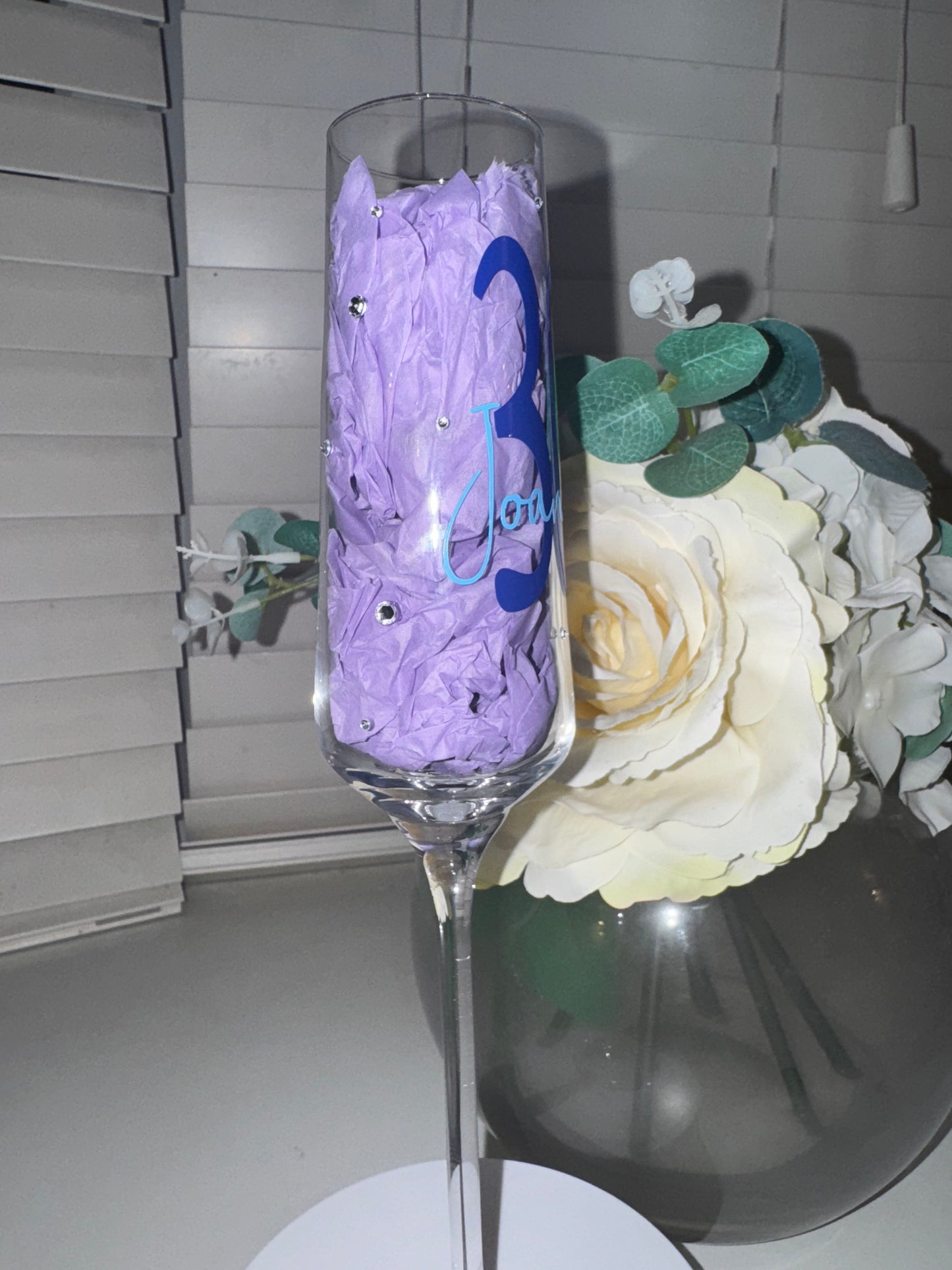 Personalised Birthday Champagne Flutes